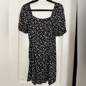 & Other Stories Floral Black and White Dress